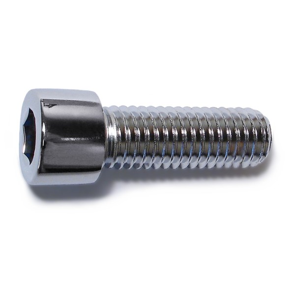 Midwest Fastener 1/2"-13 Socket Head Cap Screw, Chrome Plated Steel, 1-1/2 in Length, 5 PK 79865